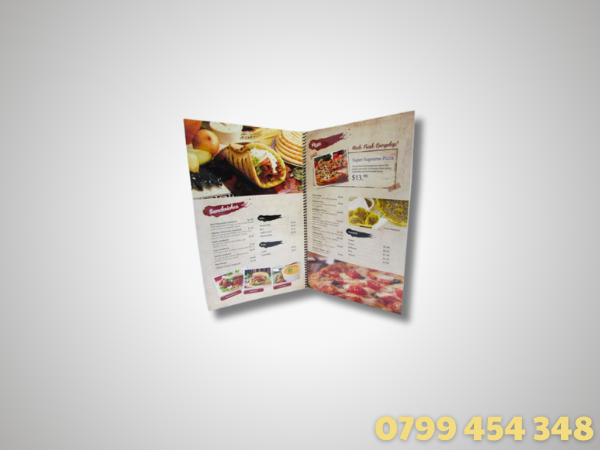 Menu giấy cán màng