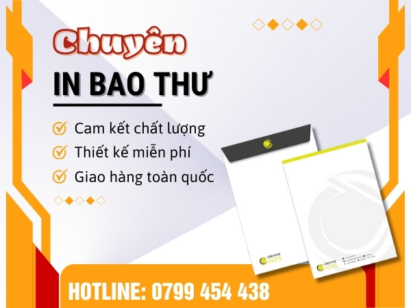 Dịch vụ in bao thư theo yêu cầu tại Hội An Đà Nẵng