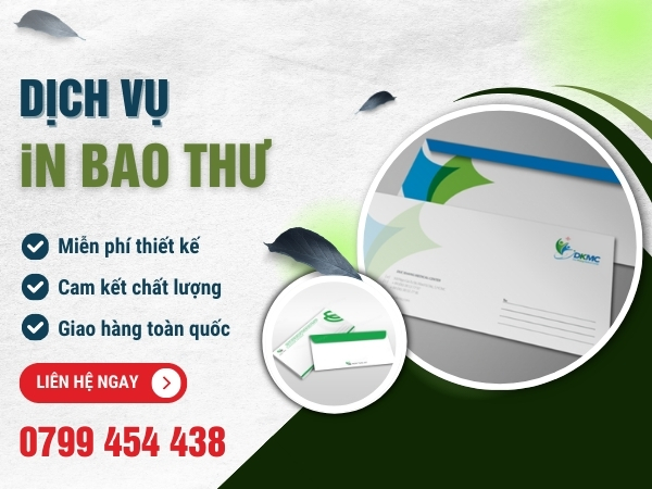 Dịch vụ in bao thư chuyên nghiệp tại Quảng Trị