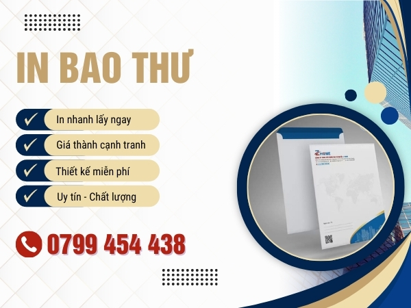 Xưởng in bao thư uy tín tại Tam Kỳ Đà Nẵng
