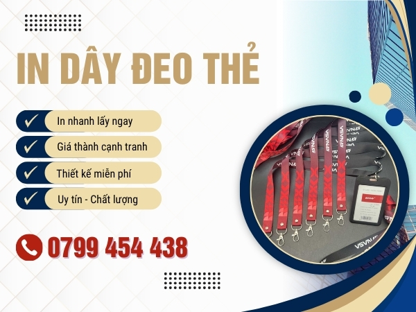 Dịch vụ in dây đeo tại Daklak thiết kế đẹp in nhanh